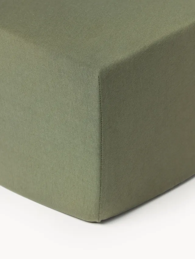 Westwing Collection Jersey hoeslaken voor boxspring Thany Groen