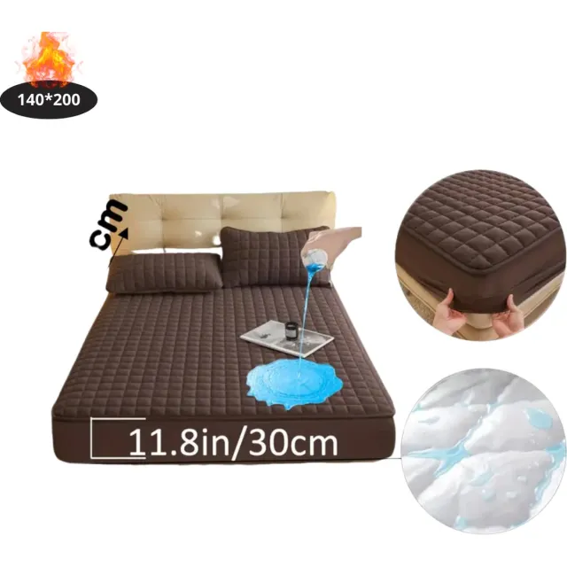 Bovista Waterdicht Hoeslaken - Beddengoed - Fitted Sheet - Bed - Bruin 140x200
