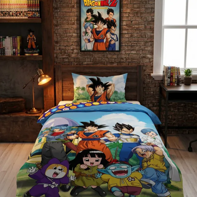 Dragon Ball Z Dekbedovertrek Shenron - Eenpersoons - 140 x 200 cm - Polykatoen multicolor