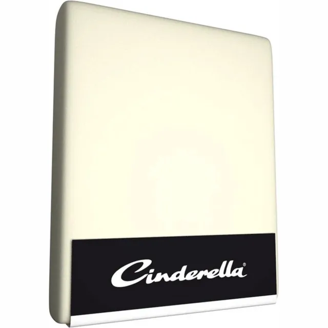 Cinderella hoeslaken jersey 180X220 & 200/200 (04)ivory (tot 25cm) Crème