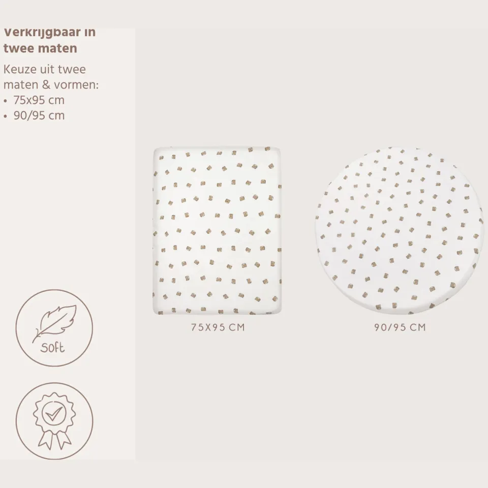 Meyco rechthoekige katoenen boxhoeslaken met dierenprint 95x75 cm - meerkleurig multi, foto 4