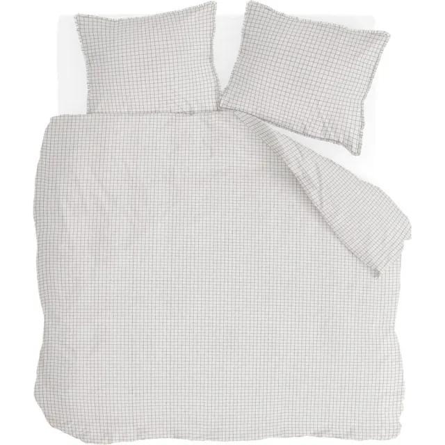Walra Dekbedovertrek Crossed Lines - 200x220 - 100% Katoen (BCI) - Beige