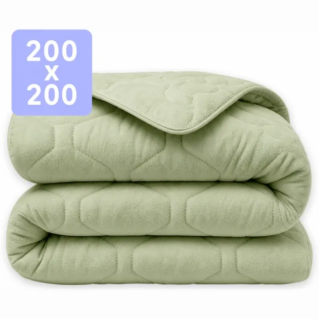Happybed Dekbed zonder overtrek 200x200 - Teddy - Wasbaar dekbed - Dekbed zonder hoes - Hoesloos Dekbed - Groen