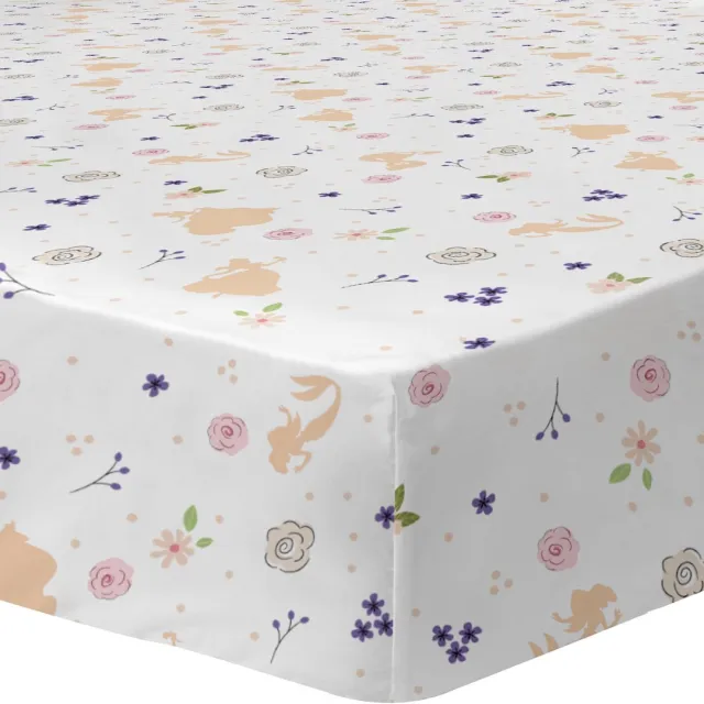 Disney Princess Hoeslaken Cute - 90 x 200 cm - Katoen Multi