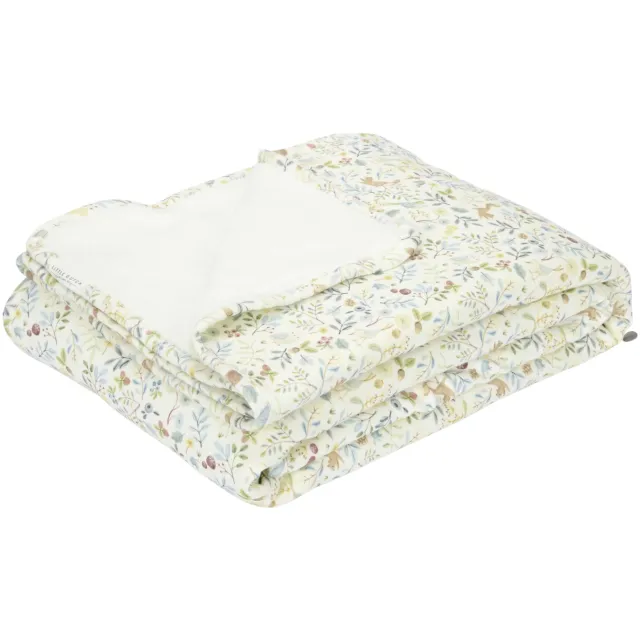 Little Dutch wiegdeken Forest Wonders Offwhite/blauw/beige