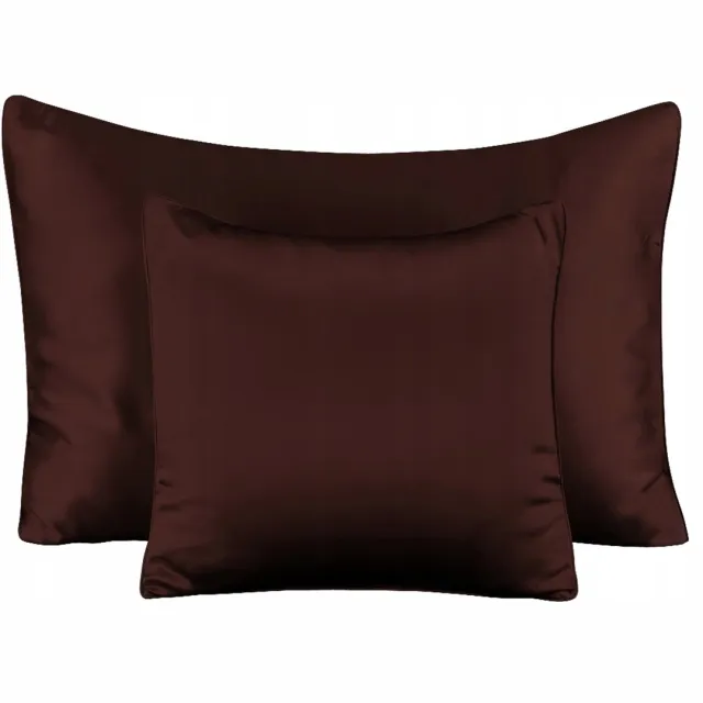 Malbery Merkloze Zijden Kussensloop 50x70cm - Luxe Donkerbruin