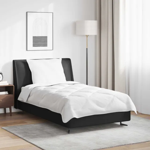 vidaXL Dekbed met kussen 2 st Wit Microvezel
