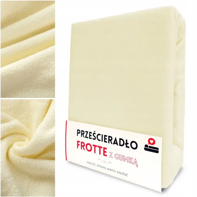 LOZKOHOLICY.PL Frotte hoeslaken met elastiek 70x140 cm, 80% katoen, zacht & ademend geel