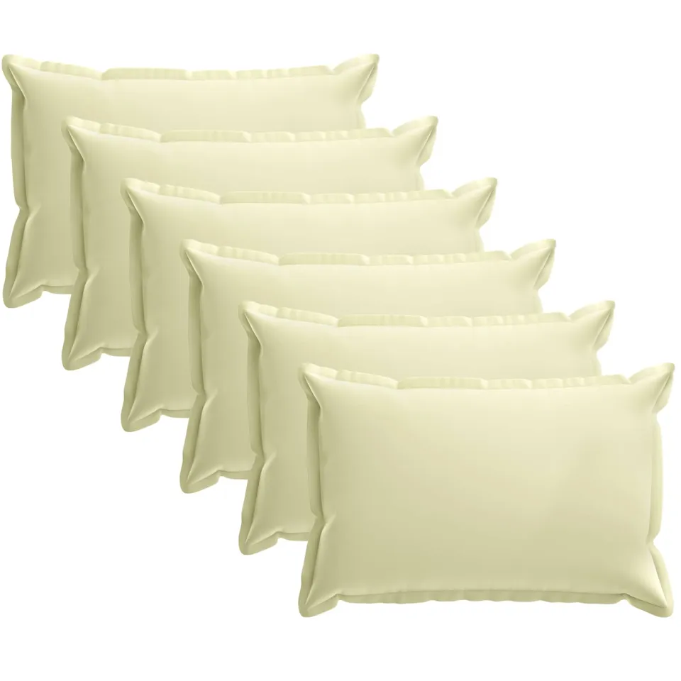vidaXL Kussensloop 6 st HOUTEN Crèmekleurig 50 x 70 cm Polyester, foto 3