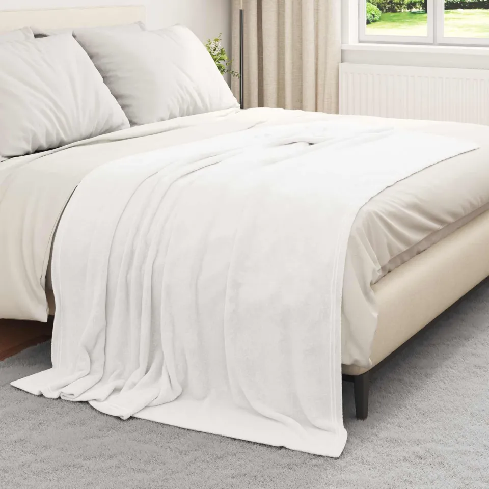 vidaXL Kleden 6 st Wit 200 x 150 cm 4,68 kg Fleece, foto 3