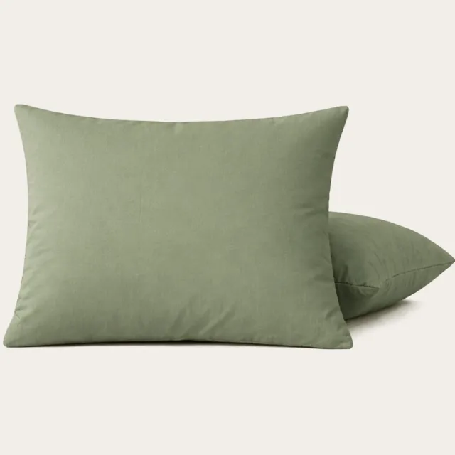 Happybed Kussenslopen Sage Green 60x70 cm - Kussensloop set 2 stuks - 100% Katoen - Ultieme slaapcomfort