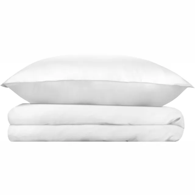 Wocha Dekbedovertrek Set - 100% Tencel Eucalyptus - 140x200/220 - Wit - Luxe, zacht en duurzaam incl. 1 kussensloop