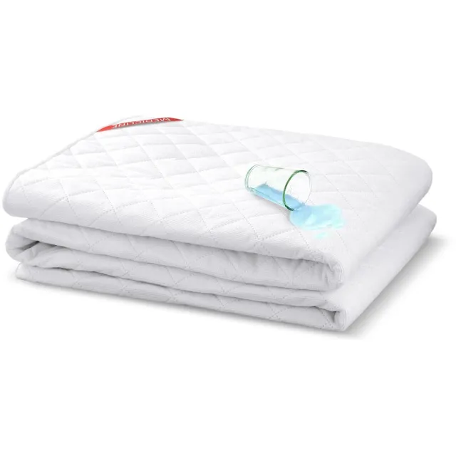 AIO FACTORY Matrasbeschermer/topper waterdicht ultrasonisch gewatteerd premium 200x220cm wit