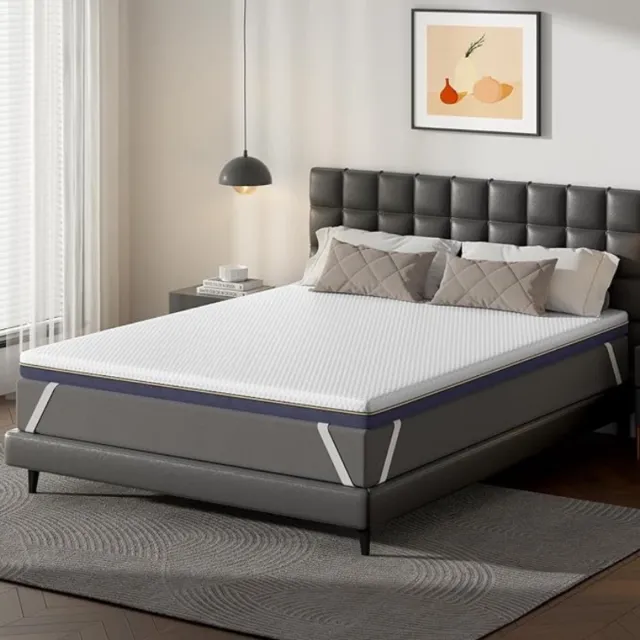 BOG Gel-Schuim Matrassentopper 90 × 200 cm – 7,5 cm, Oeko-Tex- Boxspring Geschikt- Wasbaar Wit