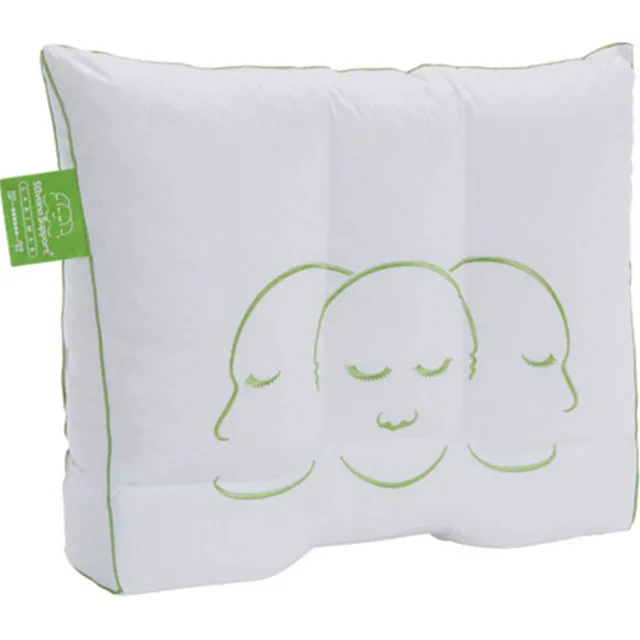 Silvana Support Groen latexhoofdkussen extra stevig wit Wit/groen