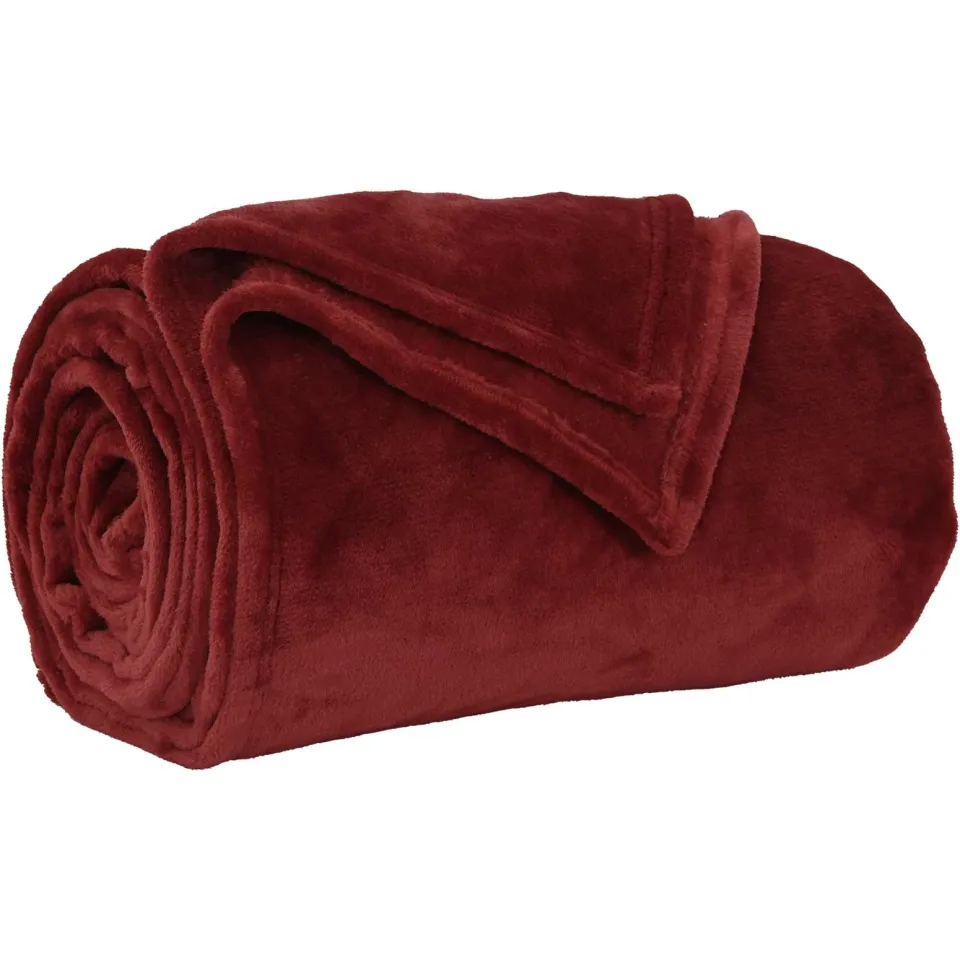vidaXL plaid Bordeaux Rood 240 x 220 cm 1,37 kg Fleece