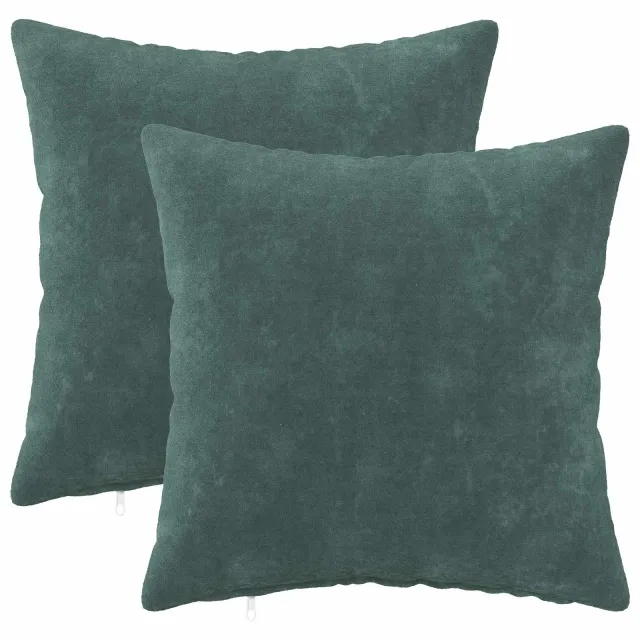 vidaXL Kussensloop 2 st HEERLEN Zee blauw 40 x 40 cm Microfiber Fleece