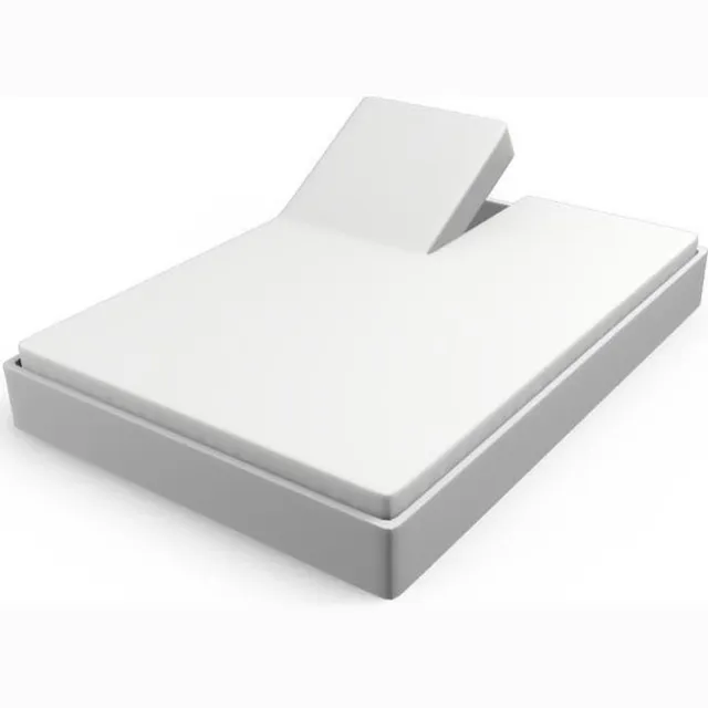 Briljant Home Jersey split hoeslaken - Wit - Lits-jumeaux (160x200/220 cm)