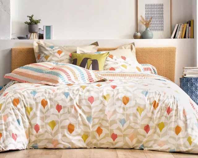 Scion Living dekbedovertrek Padukka Lin 240x220 cm beige