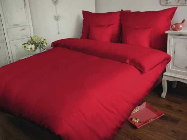 Darymex Carmen cotton Beddengoed + 2 Kussenslopen 200x220 cm dieprood