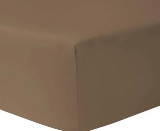 Welterusten Hoeslaken - 90 x 220 - TAUPE - 100% katoen hoek 30cm