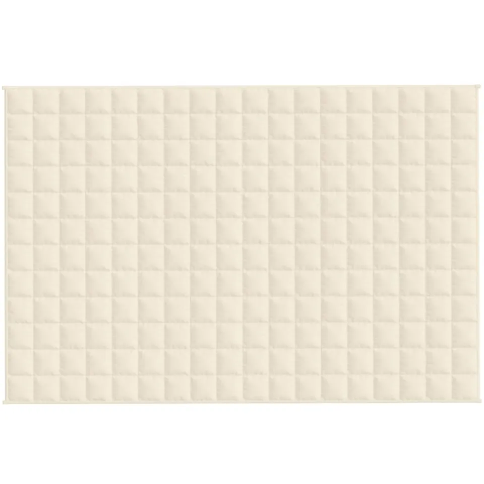 vidaXL Verzwaringsdeken 120x180 cm 5 kg stof lichtcrèmekleurig