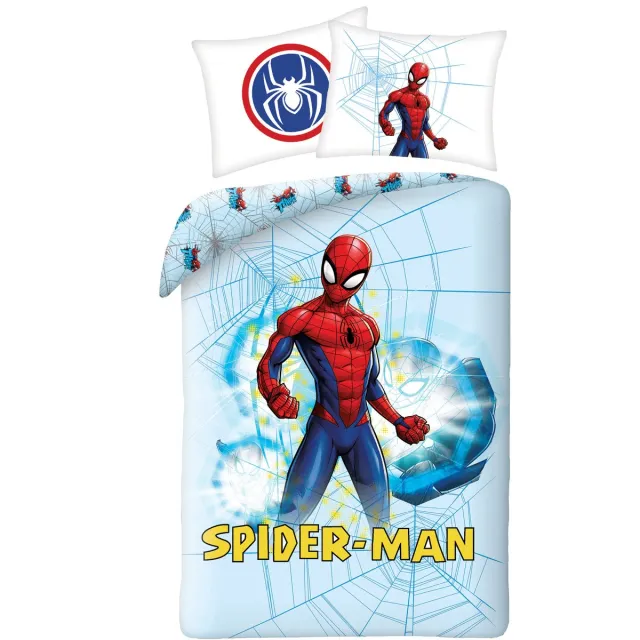 Spider-Man Dekbedovertrek Web - Katoen Blauw
