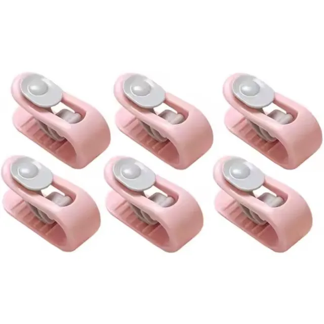 Jonyx 6x Dekbedclips - Dekbedklemmen - Dekbed vastzetten - Anti verschuiven - Kunststof - Roze - Inclusief opbergdoosje - Jonyx