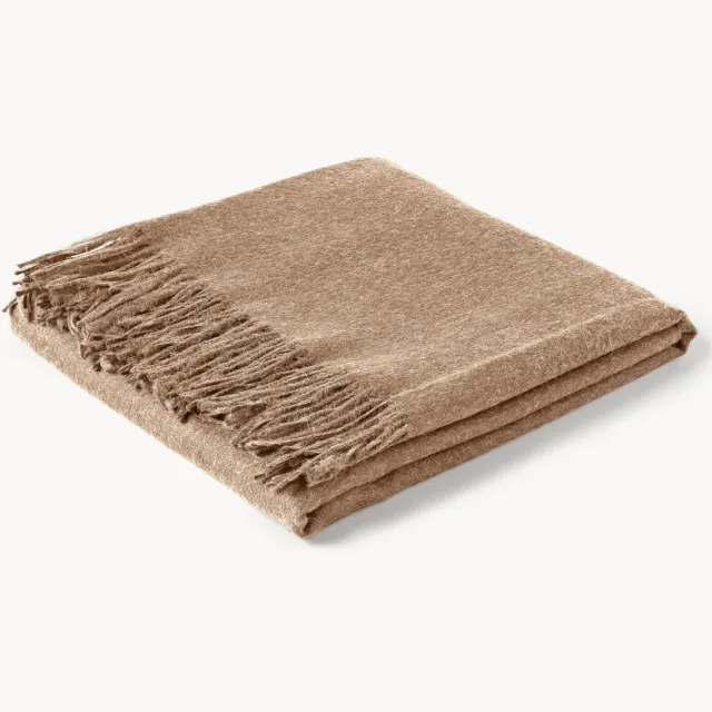 Elvang Plaid Luxury uit baby-alpacawol Bruin