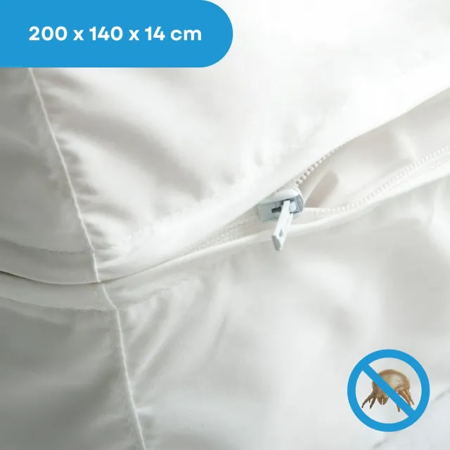 Cara C'air anti-allergie matrashoes - huisstofmijt allergie - wit 200x140x14cm