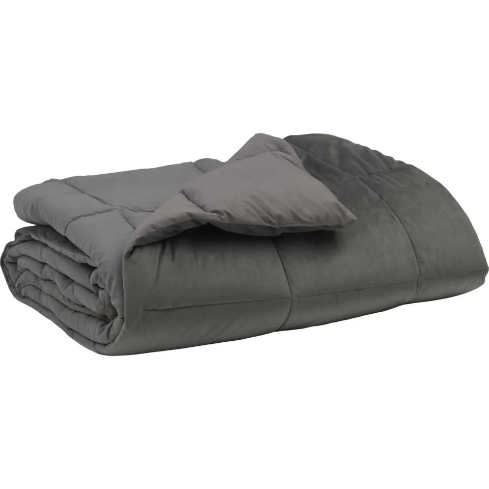 vidaXL Vol jaar dekbed 200 x 220 cm Microfiber (100% polyester) lichtgrijs, foto 3