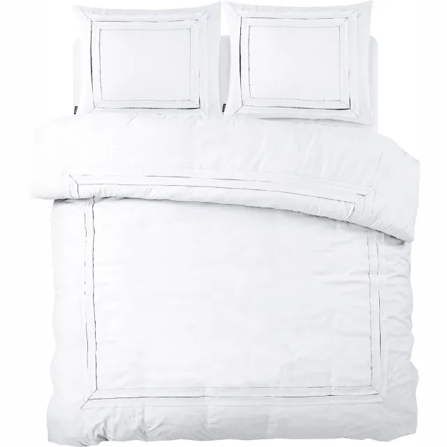 Sleeptime Tailored Dekbedovertrek - 240X200/220 + 2 x kussenslopen 60x70 - Wit
