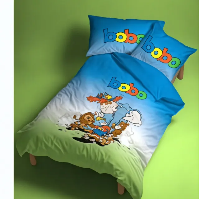 Dreamers Den Dekbedovertrek Bobo Dieren - blauw - ( + 1 sloop)