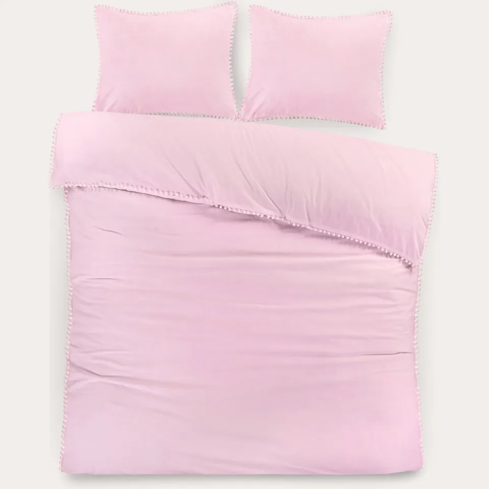 NOUS Living katoenen dekbedovertrek 2-persoons (200x220 cm) roze, foto 2