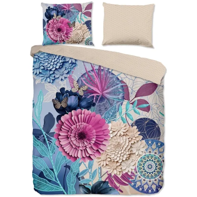 HIP Collection Nishell Dekbedovertrek - Tweepersoons - 200x200/220 cm - Blauw
