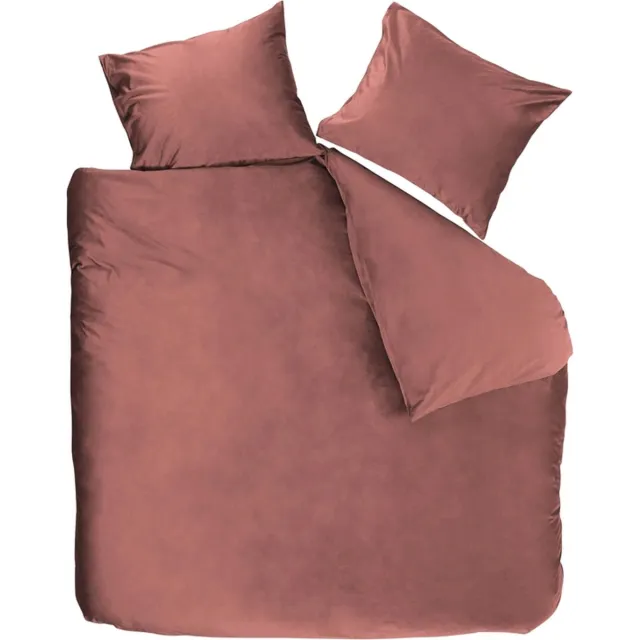 At Home by Beddinghouse Tender dekbedovertrek - Eenpersoons - 140x200/220 cm - Donker roze