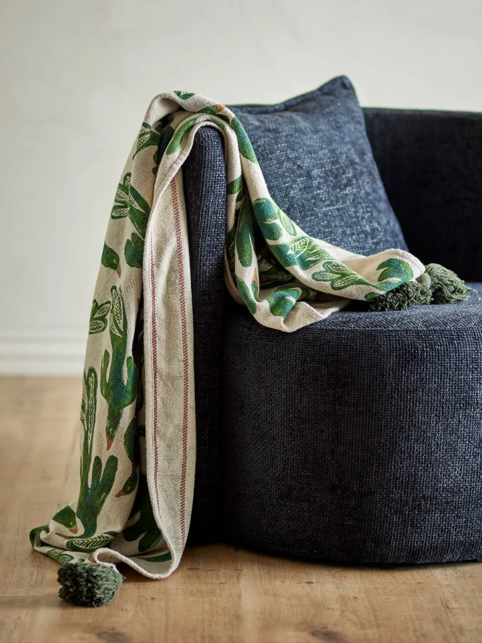 Bloomingville Birdliva plaid groen, foto 3