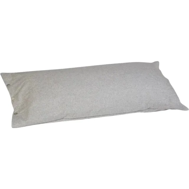 Yumeko kussensloop flanel lichtgrijs 40x80 - Biologisch & ecologisch - 1 stuk Light Grey