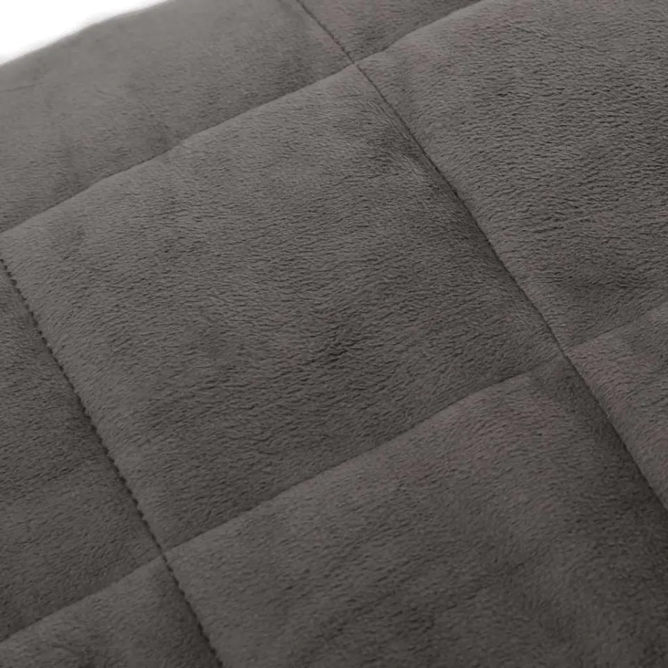 vidaXL Verzwaringsdeken 120x180 cm 9 kg stof grijs, foto 4