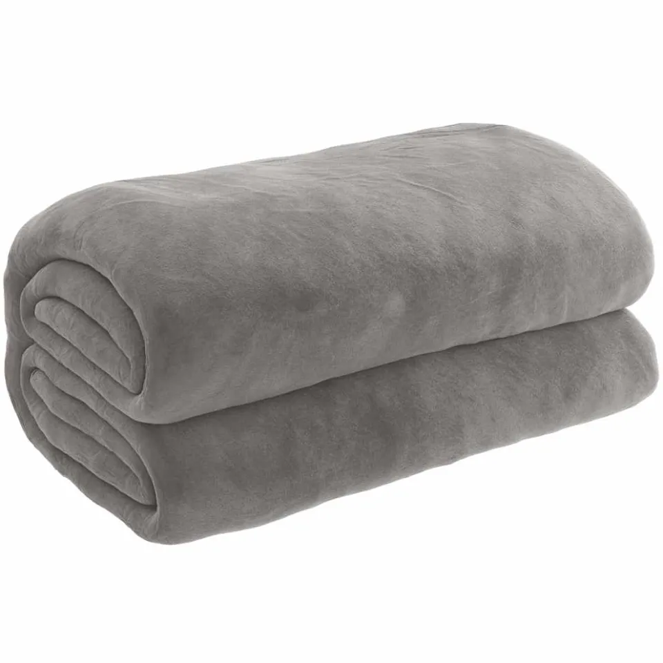 vidaXL Verzwaringsdeken met hoes 155x220 cm 7 kg stof grijs