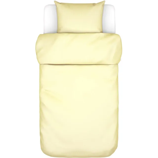 Marc O'Polo Tove Dekbedovertrek Biologisch Katoenperkal Pale Yellow - Eenpersoons – 140x200/220 cm