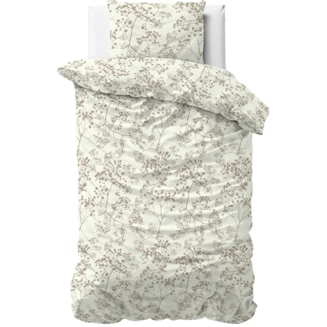 Sleeptime polyester dekbedovertrek beige Groen