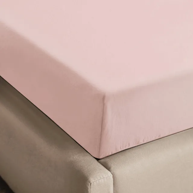 NOUS Living flanellen hoeslaken roze, foto 2