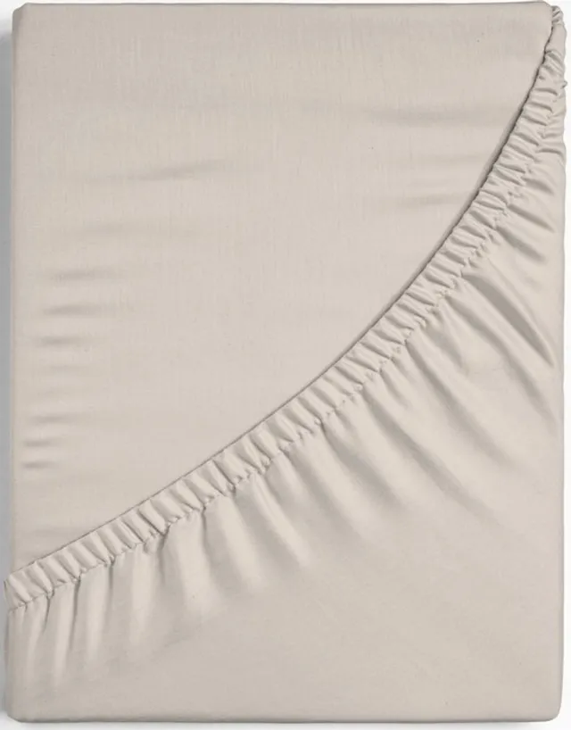 Dreamers Den Premium Jersey Elestaan - Biologisch Katoen - Topper Hoeslaken - Naturel - 200x200 cm - 20 cm hoekhoogte