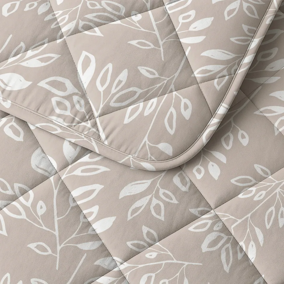 Sleeptime dekbed zonder overtrek met kussensloop Lazy taupe/zand, foto 6