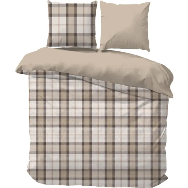 iSleep Dekbedovertrek Kees - Litsjumeaux - 240x200/220 cm - Zand