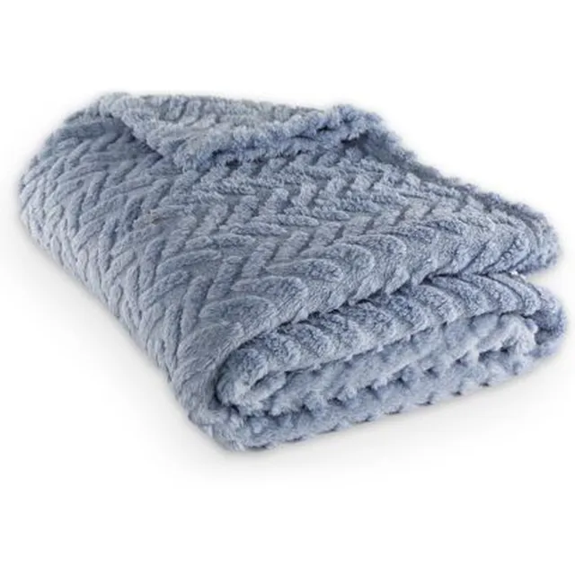 Tiseco Home Studio - Plaids RENA - super zacht stof - 150x200 cm, Blauw Nova blue