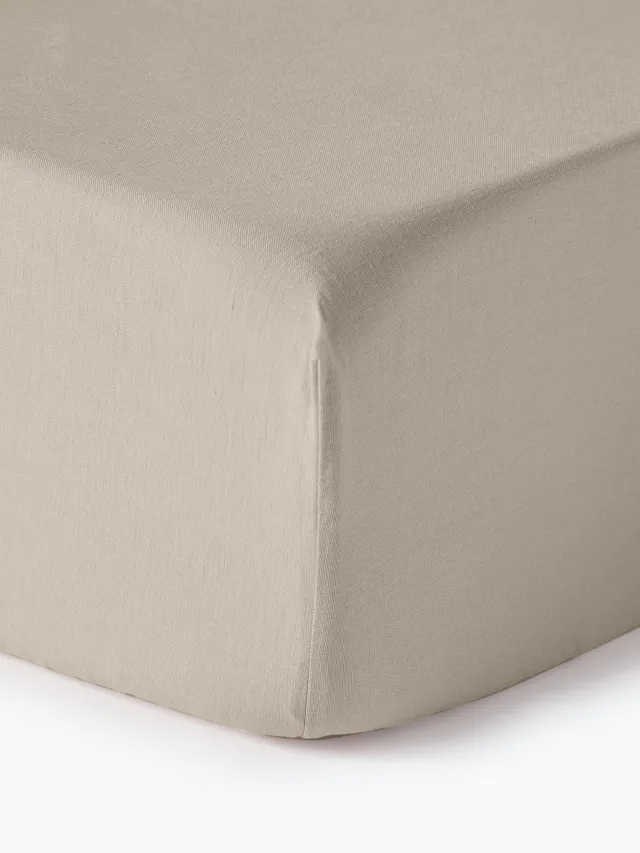 Westwing Collection Boxspring hoeslaken Airy, gewassen linnen Beige