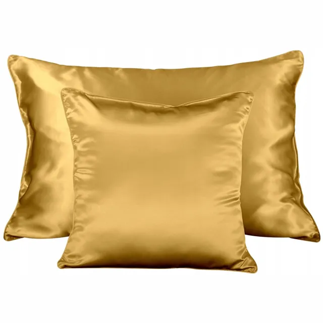 Malbery Luxe Zijden Kussensloop 70x80cm - Donker Goud