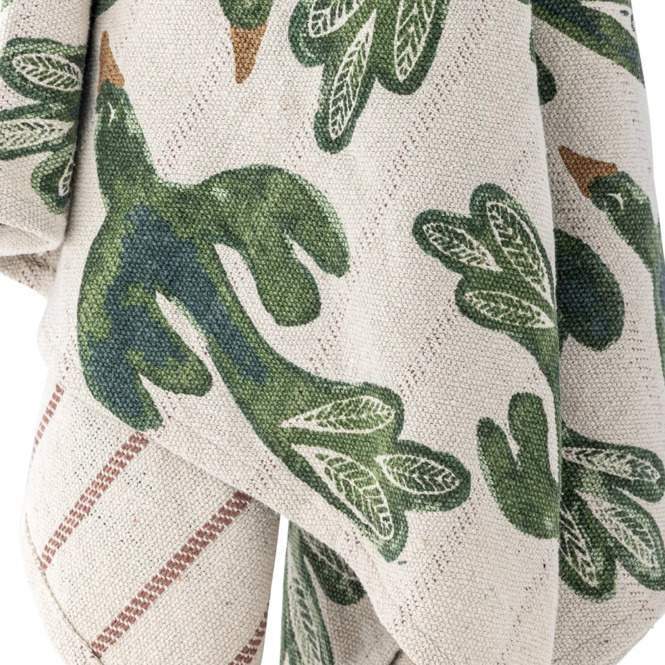 Bloomingville Birdliva plaid groen, foto 5